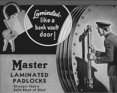 The worlds first laminated padlock is invented