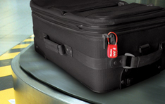 Cadenas pour bagages : cadenas présenté sur une valise